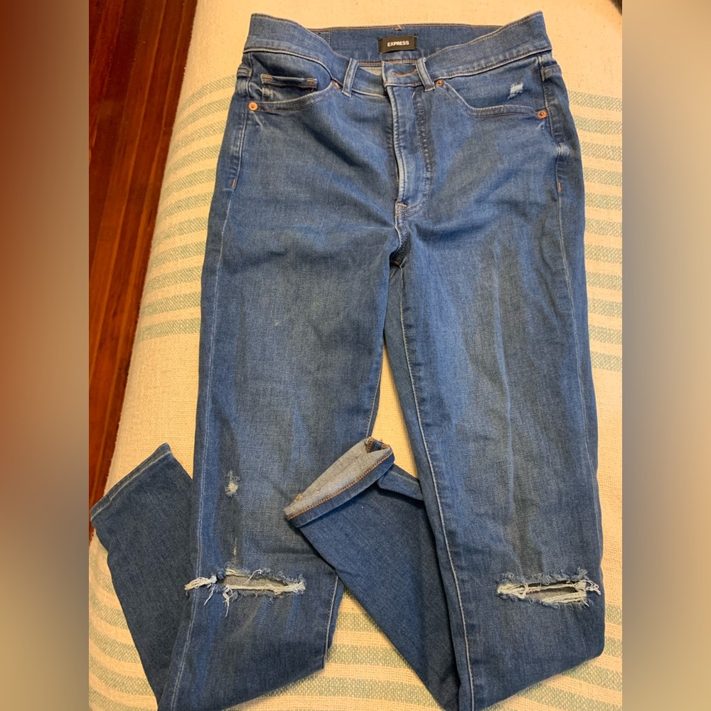 Express Jeans, size 4/27, both have a stretch.